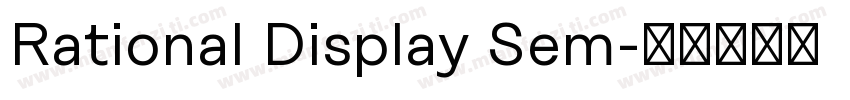 Rational Display Sem字体转换